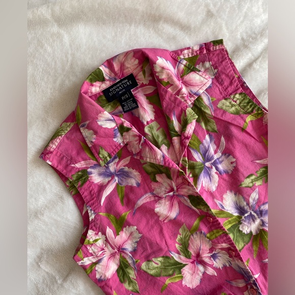 Vintage Floral Jones New York Sleeveless Top (S) - Picture 8 of 11